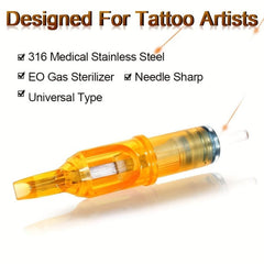 20pcs Tattoo Cartridge Needles Disposable Standard Round Liner