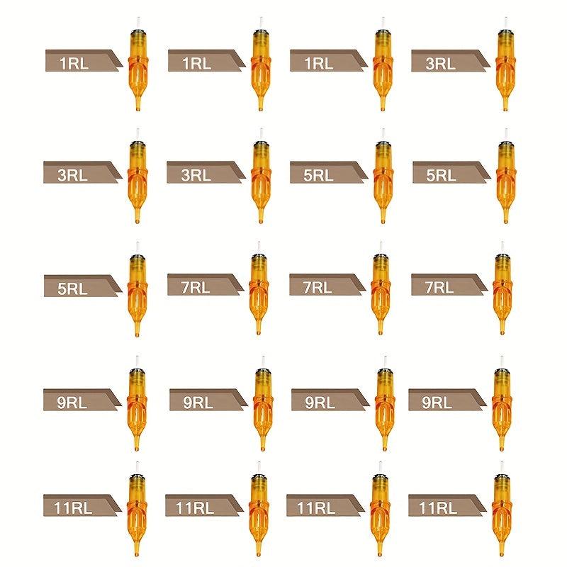 20pcs Tattoo Cartridge Needles Disposable Standard Round Liner