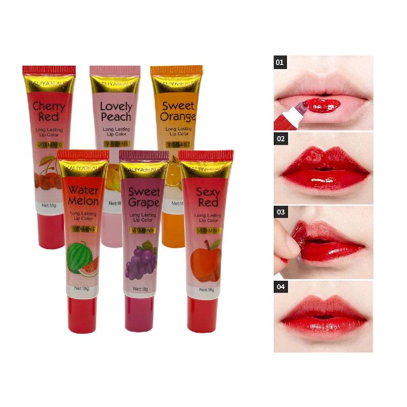 2PCS Peel Off Liquid Lipstick Set Waterproof Long Lasting Lip Gloss Tint