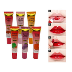 2PCS Peel Off Liquid Lipstick Set Waterproof Long Lasting Lip Gloss Tint