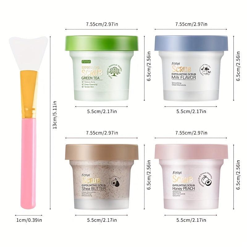 Fenyi Shea Butter Body Scrub Peach Milk Exfoliating Smooth Rejuvenation