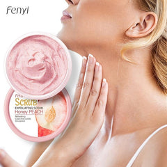 Fenyi Shea Butter Body Scrub Peach Milk Exfoliating Smooth Rejuvenation