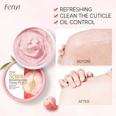 Fenyi Shea Butter Body Scrub Peach Milk Exfoliating Smooth Rejuvenation