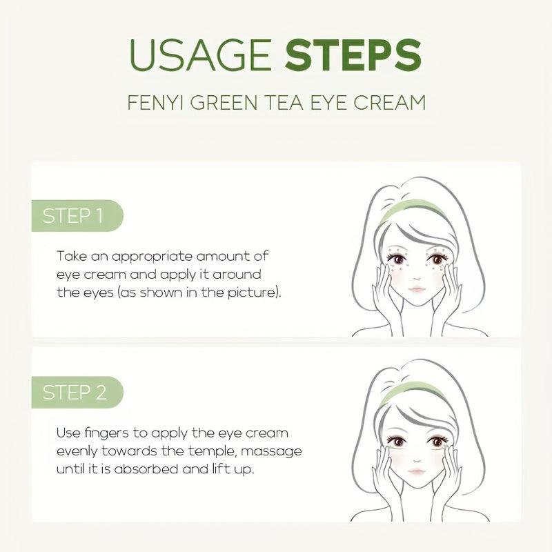 15g Green Tea Firming Eye Cream Dark Circles Wrinkle Cream Bags Fine Lines Puffi