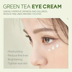 15g Green Tea Firming Eye Cream Dark Circles Wrinkle Cream Bags Fine Lines Puffi