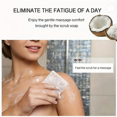 Coconut Scrub Soap for Body and Face - Organic Ingredients - All Skin Types