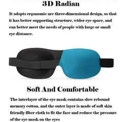 Adjustable 3D Contoured Sleep Mask Blindfold for Men and Women