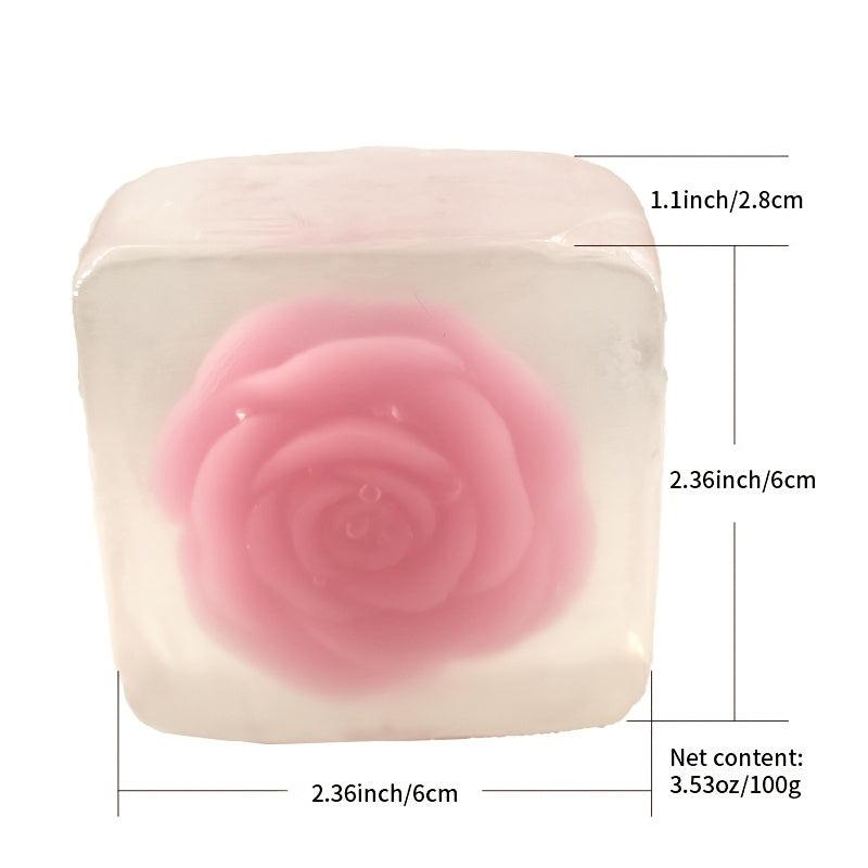Natural Rose Flower Glycerin Soap Bar 3.53oz