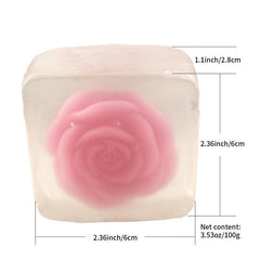 Natural Rose Flower Glycerin Soap Bar 3.53oz