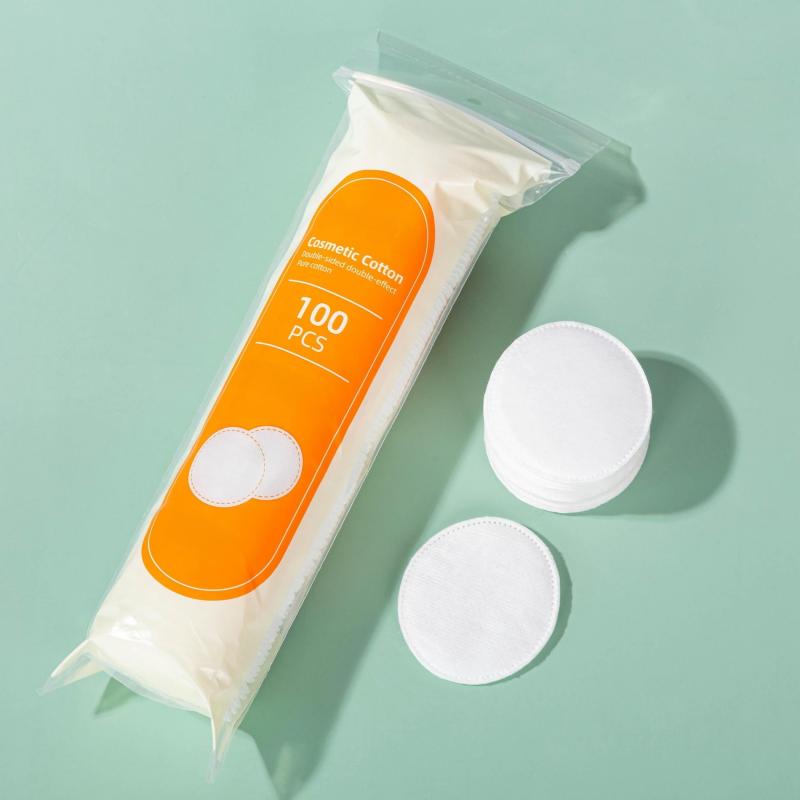 100pcs Thickened Soft Cotton Rounds for Makeup Removal and Cleansing