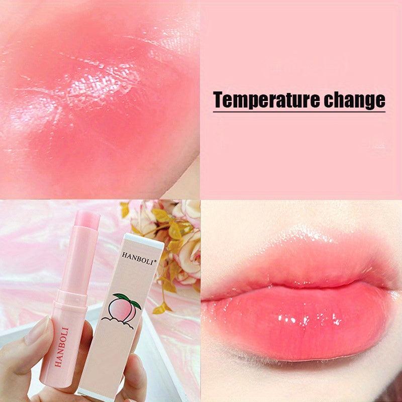 Natural Peach Lip Balm Temperature Change Lipstick