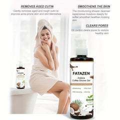 Arabica Coffee Coconut Shower Gel Herbal Whitening Antioxidant Body Wash