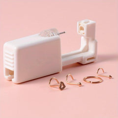 Sterile Nose Piercing Kit w/ 4 Studs - Easy Gun Piercer for Jewelry