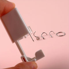 Sterile Nose Piercing Kit w/ 4 Studs - Easy Gun Piercer for Jewelry