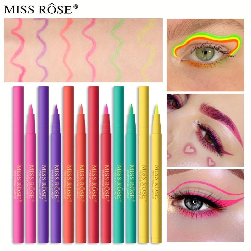 6pcs Waterproof Smudge Proof Liquid Eyeliner Set Halloween Stage Makeup