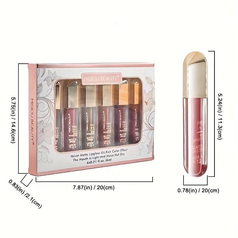 Long Lasting Matte Lipstick Set 6pcs Gift Boxed