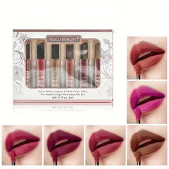 Long Lasting Matte Lipstick Set 6pcs Gift Boxed