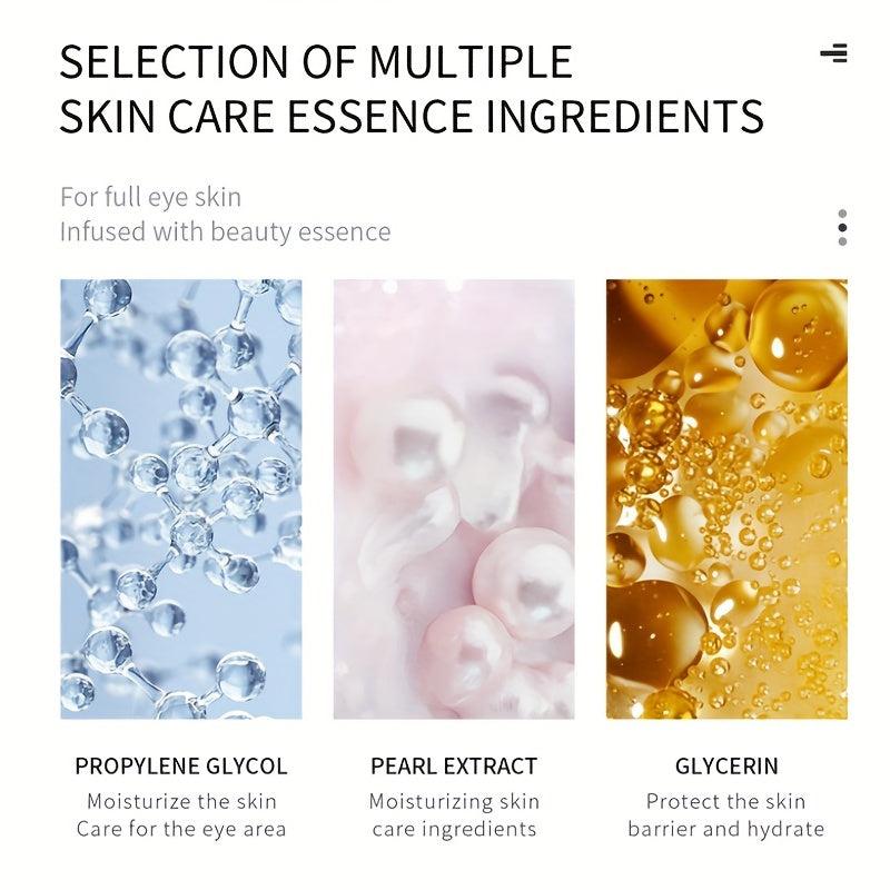 10 Pairs Pearl Eye Mask With Marine Collagen Hyaluronic HA For Dark Circles