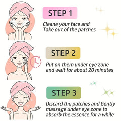 10 Pairs Pearl Eye Mask With Marine Collagen Hyaluronic HA For Dark Circles