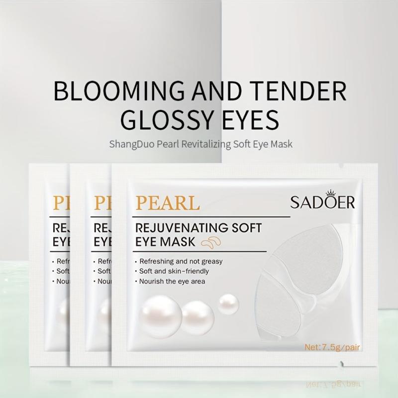 10 Pairs Pearl Eye Mask With Marine Collagen Hyaluronic HA For Dark Circles