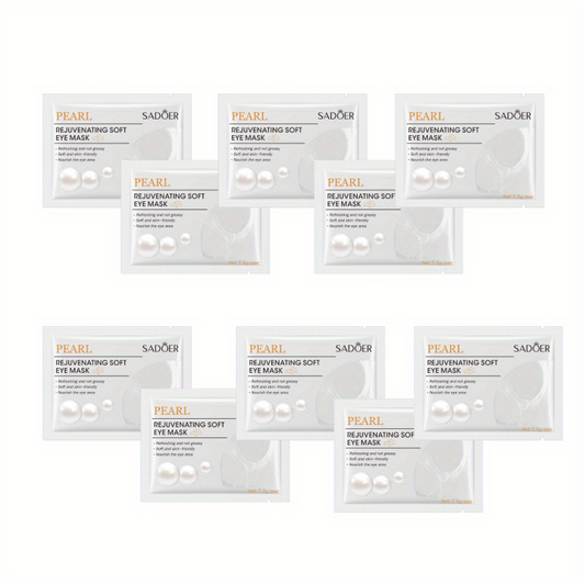 10 Pairs Pearl Eye Mask With Marine Collagen Hyaluronic HA For Dark Circles