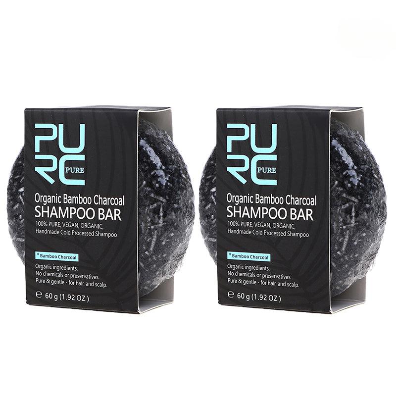 2pcs 60g Bamboo Charcoal Hair Dye Soap Bar Nourishing Repairing Hair