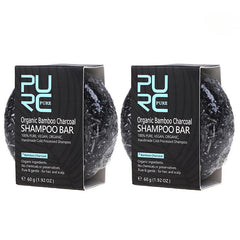 2pcs 60g Bamboo Charcoal Hair Dye Soap Bar Nourishing Repairing Hair