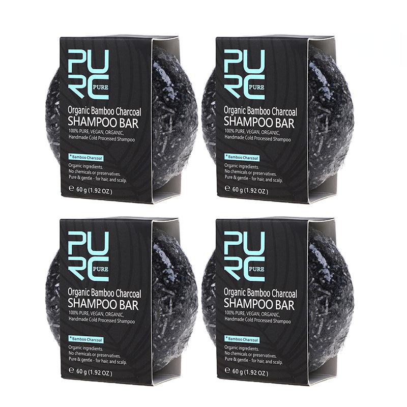 4pcs 60g Bamboo Charcoal Hair Dye Soap Bar Nourishing Repairing Hair