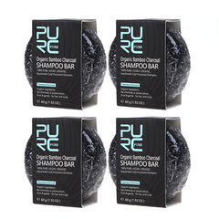 4pcs 60g Bamboo Charcoal Hair Dye Soap Bar Nourishing Repairing Hair