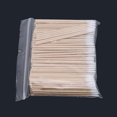 300pcs Disposable Cotton Swabs Pointed Tip Wooden Stick