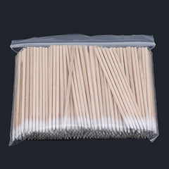 300pcs Disposable Cotton Swabs Pointed Tip Wooden Stick