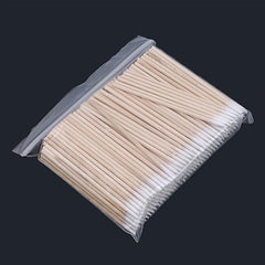 300pcs Disposable Cotton Swabs Pointed Tip Wooden Stick