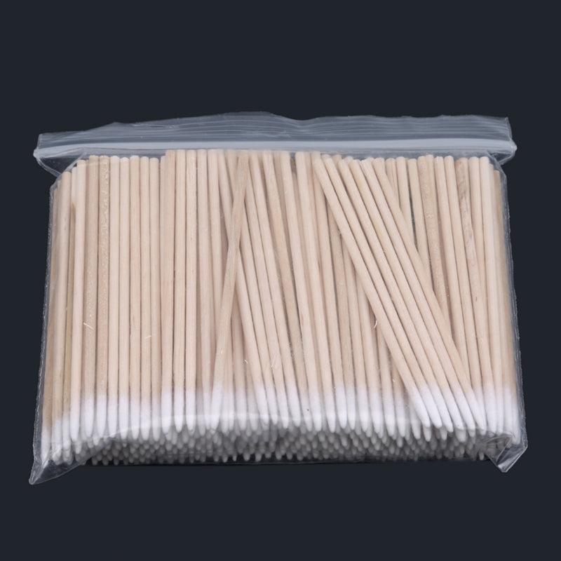300pcs Disposable Cotton Swabs Pointed Tip Wooden Stick