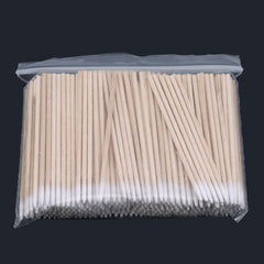 300pcs Disposable Cotton Swabs Pointed Tip Wooden Stick