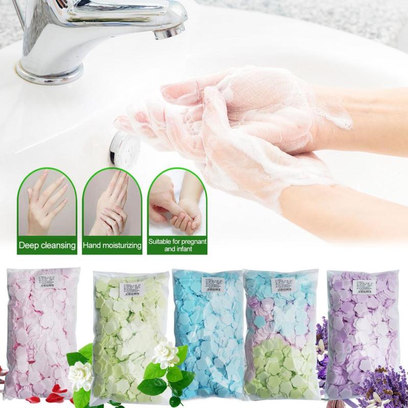 1000pcs Disposable Hand Soap Flakes Perfume Rose Hand Washing Papers