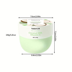 Coconut Milk Body Cream Hydrating Moisturizer for Dry Skin 5.29oz