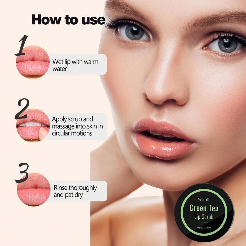 Green Tea Lip Scrub Moisturizing Exfoliator