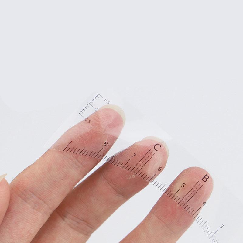 50 Pcs Eyebrow Ruler Sticker Microblading Guide