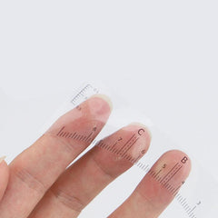 50 Pcs Eyebrow Ruler Sticker Microblading Guide