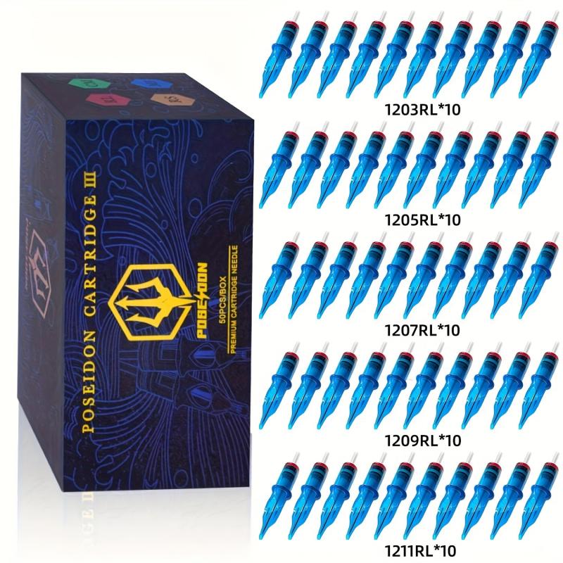 50pcs Tattoo Cartridge Needles Disposable Round Liner 1203RL-1211RL