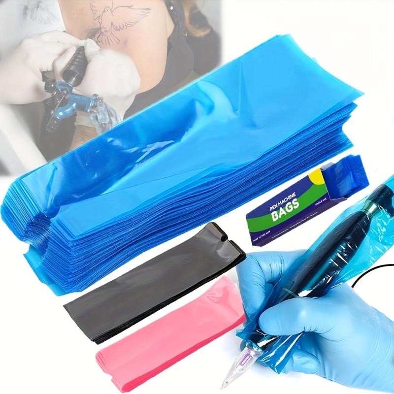 200PCS Waterproof Disposable Clear Pen Covers For Machine Pen