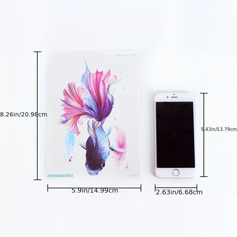 Temporary Tattoos For Girls Flower Unicorn Peacock Arm Tattoo Stickers