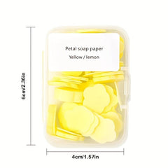 100pcs Portable Petal Soap Paper Sheets for Daily Hand Washing
