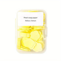100pcs Portable Petal Soap Paper Sheets for Daily Hand Washing