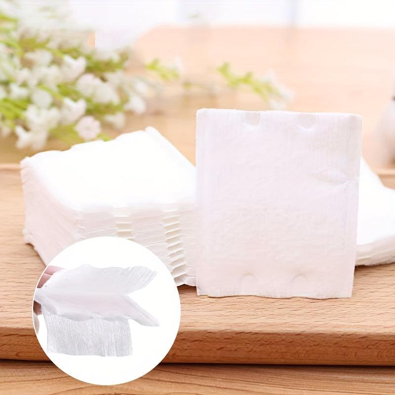 50pcs Cotton Pads Facial Lip & Eye Makeup Remover Pads Cotton