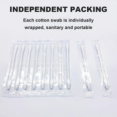 40pcs Travel Cotton Swabs for Ears Makeup & Cleaning