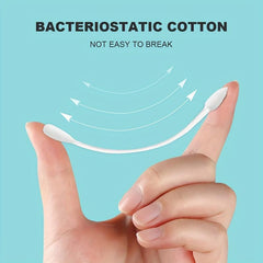 40pcs Travel Cotton Swabs for Ears Makeup & Cleaning
