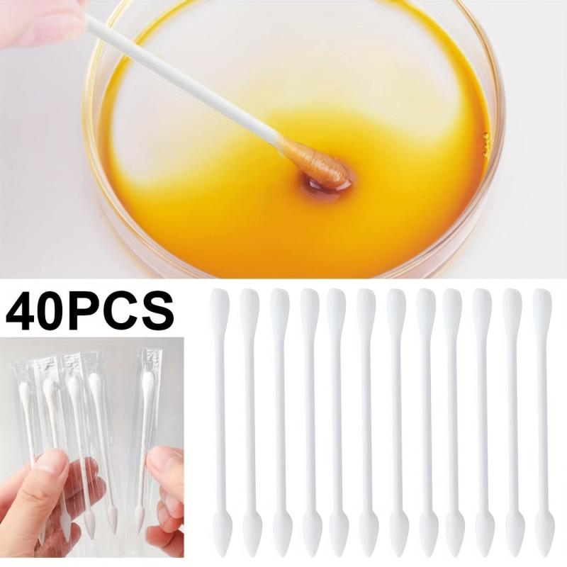 40pcs Travel Cotton Swabs for Ears Makeup & Cleaning