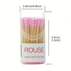 50 Disposable Cotton Swabs Double Head For Ear Nose Clean Beauty Tools