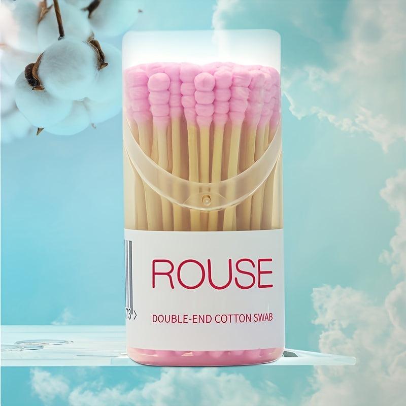 50 Disposable Cotton Swabs Double Head For Ear Nose Clean Beauty Tools
